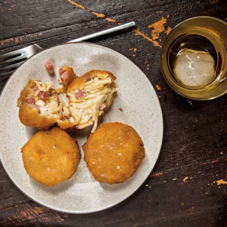 Ham and Smoked Mozzarella Fritters (Frittatine di Pasta)